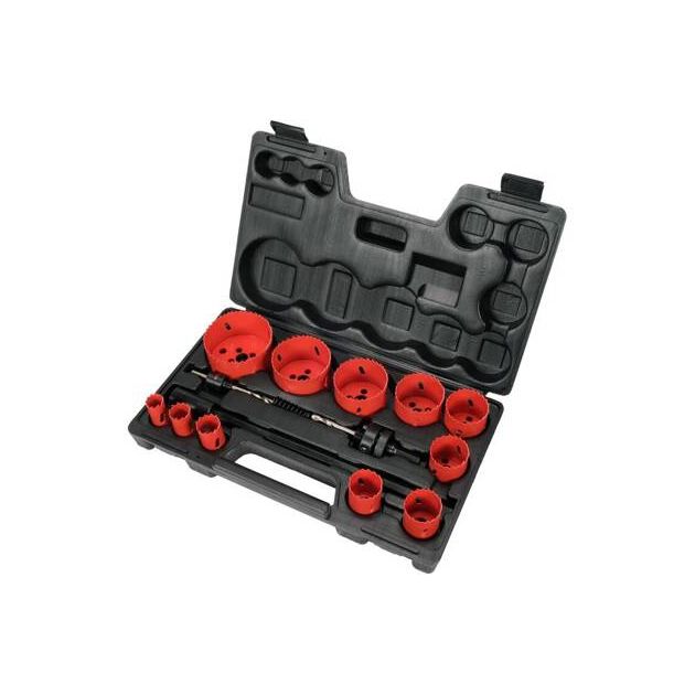 Пили кільцеві Bi-Metal HSS 19 - 76 мм набір 15 шт. YATO (YT-3381), фото , зображення 3 | SNABZHENIE.com.ua