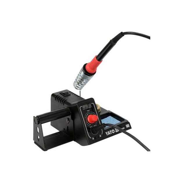 Паяльная станция YATO 230V, 60Вт, 90-480°C, жало 900M, LCD., фото , изображение 2 | SNABZHENIE.com.ua