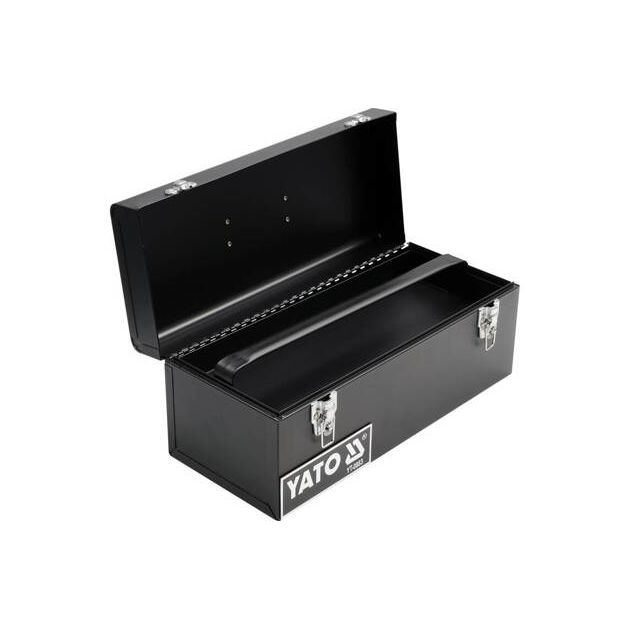 Металлический ящик для инструмента YATO 428x180x180 мм (YT-0883), фото , изображение 3 | SNABZHENIE.com.ua