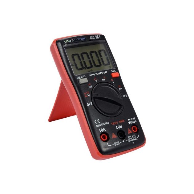 Мультиметр TRUE RMS електричних параметрів YATO з LCD-цифровим діапазоном 6000, фото , зображення 6 | SNABZHENIE.com.ua