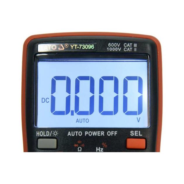 Мультиметр TRUE RMS електричних параметрів YATO з LCD-цифровим діапазоном 6000, фото , зображення 9 | SNABZHENIE.com.ua