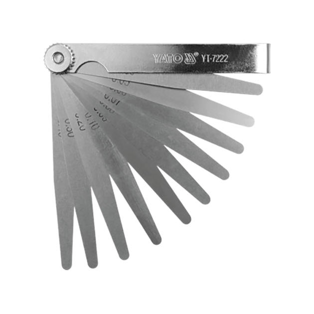 Щуп измерительный YATO 100 х 10 мм, 17 лепестков, 0,02 - 1 мм, фото , изображение 3 | SNABZHENIE.com.ua