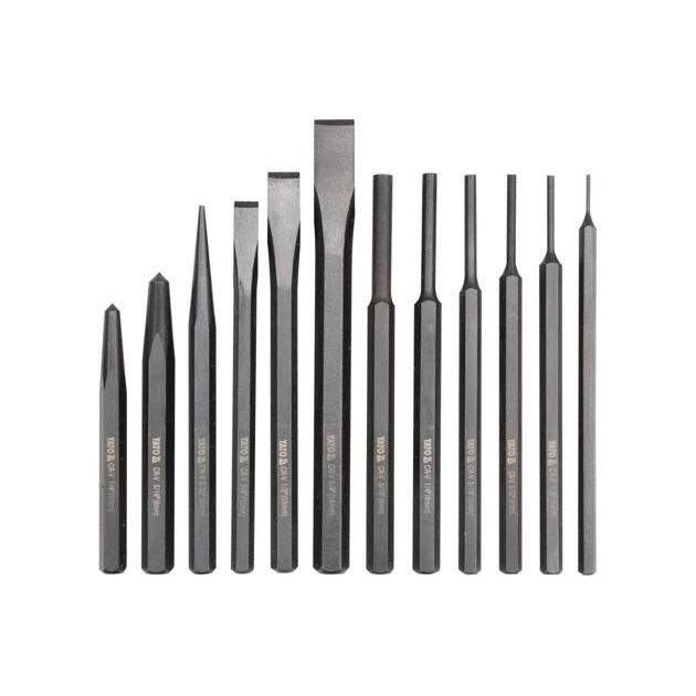 Зубило, кернер і пробійник YATO, Набір 12пр. [10/20], фото , зображення 3 | SNABZHENIE.com.ua