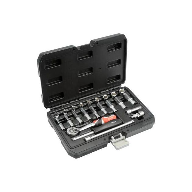 Набор инструментов YATO 1/4", 23 предмета, M 4-13 мм (YT-14451), фото , изображение 3 | SNABZHENIE.com.ua