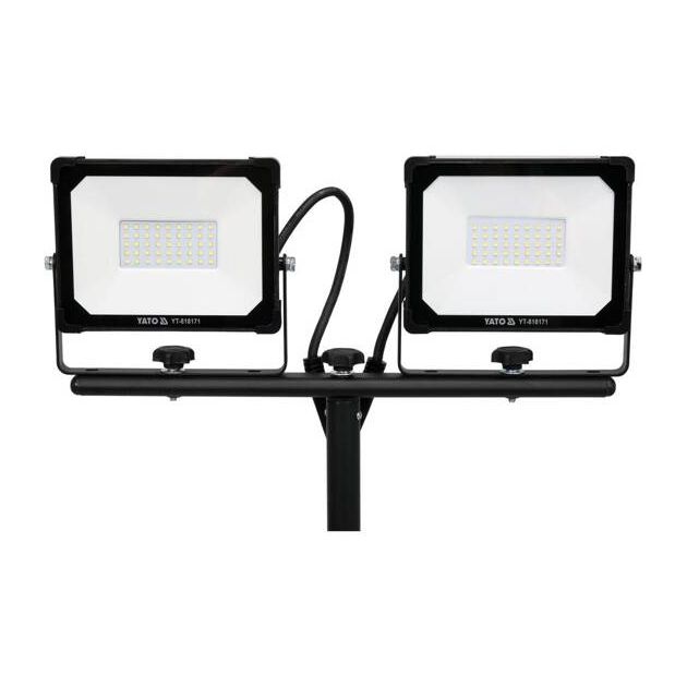 Прожектори YATO з SMD-діодним випромінюванням: 2 x 30 Вт, 230 В, 2 x 2850 Lm, на штативі h= 0.6-1.22 м, фото , зображення 6 | SNABZHENIE.com.ua