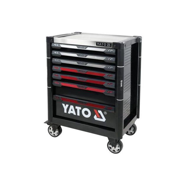 Шафа-візок для інструментів YATO, 7 шуфлядів, 977x725x480 мм, фото , изображение 4 | SNABZHENIE.com.ua