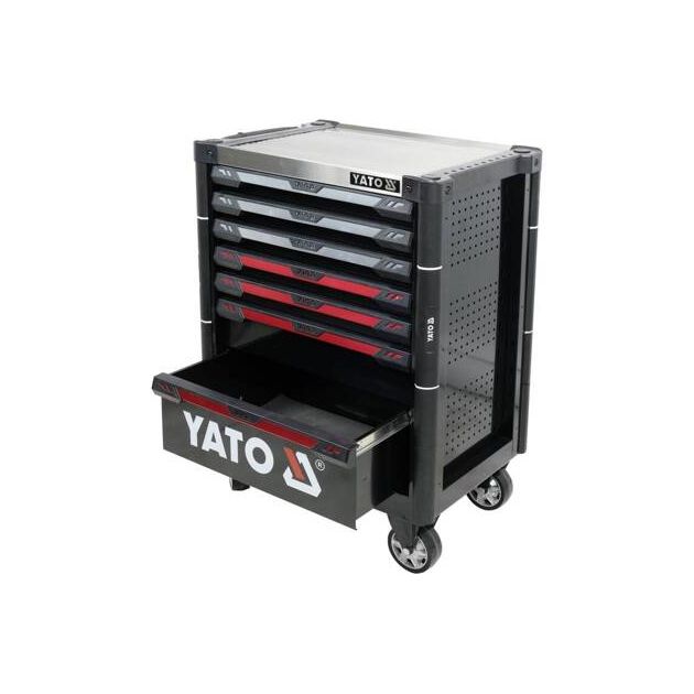 Шафа-візок для інструментів YATO, 7 шуфлядів, 977x725x480 мм, фото , изображение 6 | SNABZHENIE.com.ua