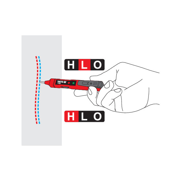 Отвертка-индикатор звуковой напряжения в сети YATO 145 мм, фото , изображение 6 | SNABZHENIE.com.ua
