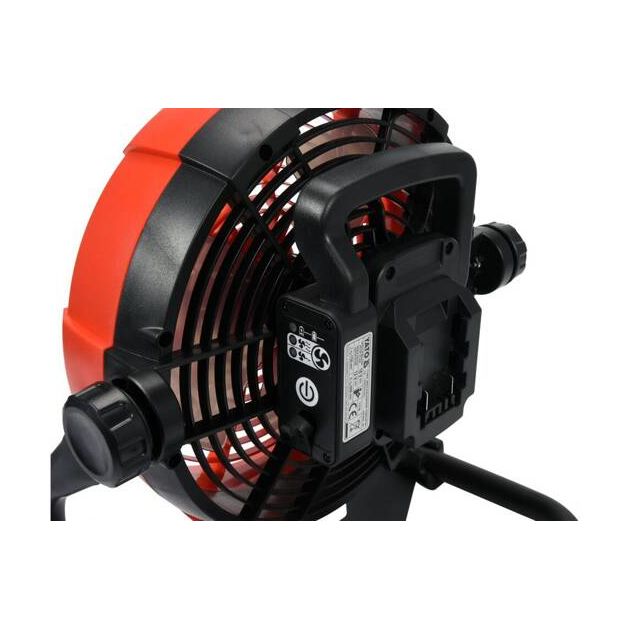 Вентилятор з гібридним живленням YATO, акум.-18 В, лопасти 230 мм, обертання - 360 ° (без акумулятора), фото , зображення 14 | SNABZHENIE.com.ua Вентилятор з гібридним живленням YATO, акум.-18 В, лопасти 230 мм, обертання - 360 ° (без акумулятора), фото , зображення 14 | SNABZHENIE.com.ua