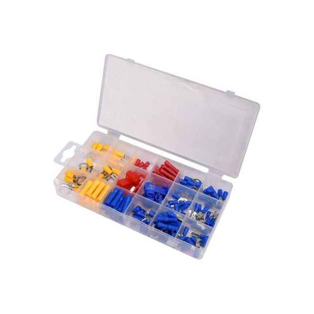 Набір електричних роз'ємів з ізоляцією YATO 160 шт, в футлярі (YT-06891), фото , зображення 2 | SNABZHENIE.com.ua Набір електричних роз'ємів з ізоляцією YATO 160 шт, в футлярі (YT-06891), фото , зображення 2 | SNABZHENIE.com.ua