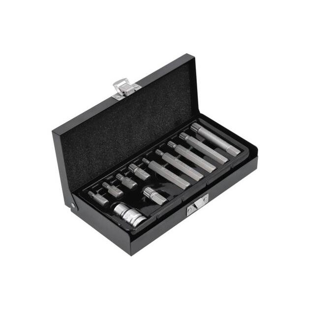 Бита SPLINE 30 и 75 мм + переходник ½, набор 11 шт. YATO, фото , изображение 6 | SNABZHENIE.com.ua