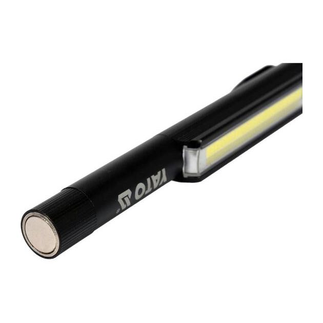 Ліхтар світлодіодний YATO, 200 Lm, живлення 3х AAA, магніт + кліпса, фото , изображение 4 | SNABZHENIE.com.ua