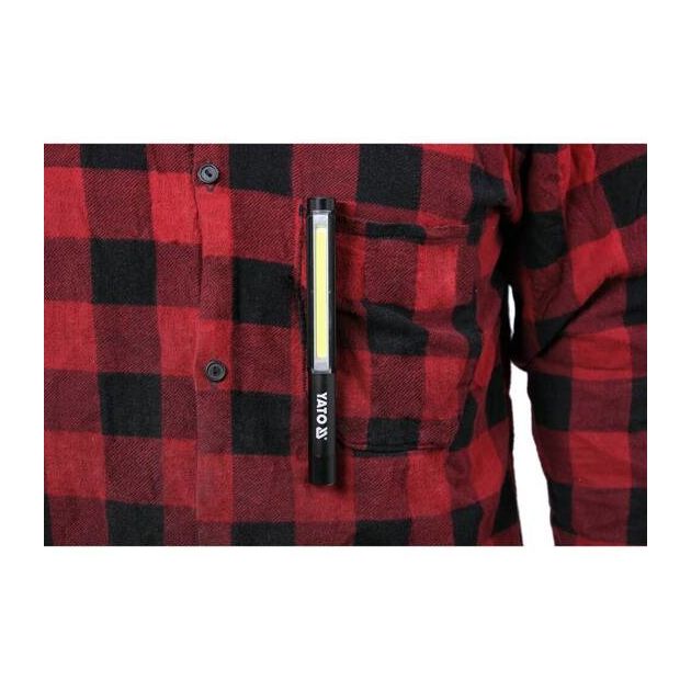 Ліхтар світлодіодний YATO, 200 Lm, живлення 3х AAA, магніт + кліпса, фото , изображение 10 | SNABZHENIE.com.ua