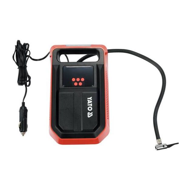 Автомобильный компрессор YATO: 12В, 120Вт, 1 МПа, 25л/мин, 3 м кабель, фото , изображение 7 | SNABZHENIE.com.ua