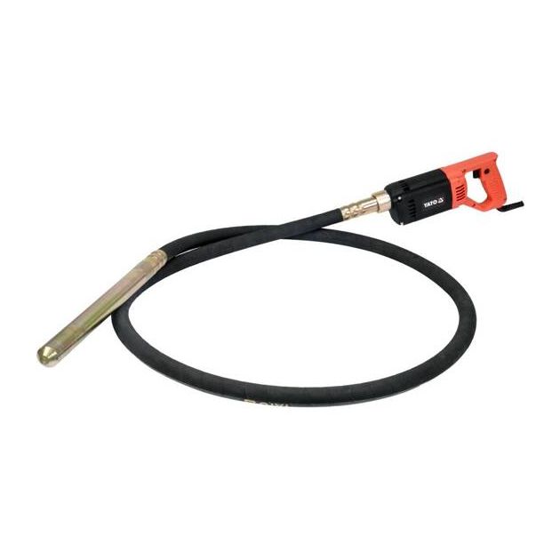 Вібратор для укладання бетону мережевий YATO: 1200 Вт, з булавою l= 3 м, Ø= 35 мм, фото , зображення 4 | SNABZHENIE.com.ua