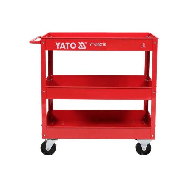 Тележка для майстерні YATO 3-рівнева на 4 колесах для макс. навантаження 130 кг (YT-55210), фото , зображення 5 | SNABZHENIE.com.ua Тележка для майстерні YATO 3-рівнева на 4 колесах для макс. навантаження 130 кг (YT-55210), фото , зображення 5 | SNABZHENIE.com.ua