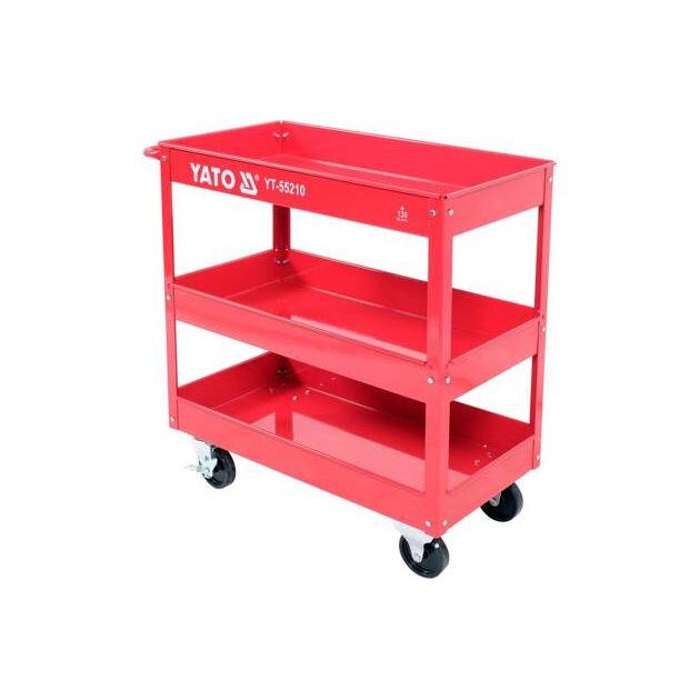 Тележка для майстерні YATO 3-рівнева на 4 колесах для макс. навантаження 130 кг (YT-55210), фото , зображення 13 | SNABZHENIE.com.ua Тележка для майстерні YATO 3-рівнева на 4 колесах для макс. навантаження 130 кг (YT-55210), фото , зображення 13 | SNABZHENIE.com.ua