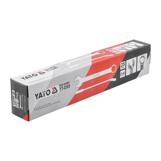 Ключі ріжково накидні YATO: М= 6-32 мм, Набір 25 шт. САТИН, фото , зображення 3 | SNABZHENIE.com.ua