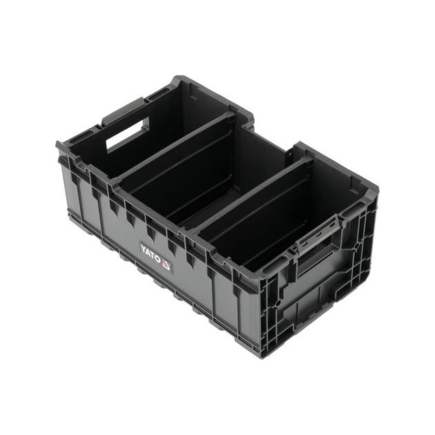 Ящик для інструментів 3 секції, 2 органайзери YATO на 2-х колесах 585х425х810 мм, висувна ручка, фото , зображення 19 | SNABZHENIE.com.ua