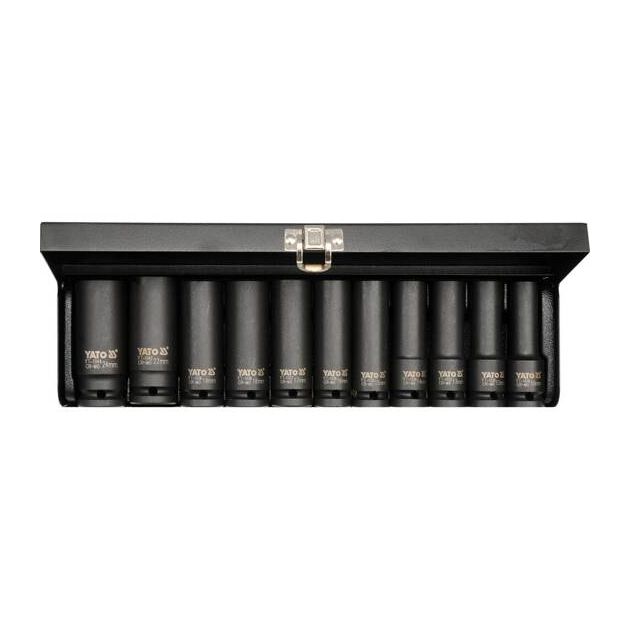 Ударные торцевые головки 1/2", глубокие, 10-24 мм, 11 шт. YATO, фото , изображение 5 | SNABZHENIE.com.ua Ударные торцевые головки 1/2", глубокие, 10-24 мм, 11 шт. YATO, фото , изображение 5 | SNABZHENIE.com.ua
