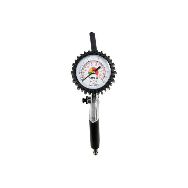 Пістолет для накачки шин з манометром P до 0.8 MPa, з'єднання 1/4 YATO (YT-2370), фото , зображення 9 | SNABZHENIE.com.ua