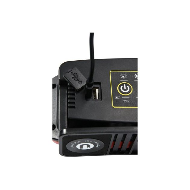 Переносной светильник YATO 3,7 В, Li-Ion, 2000 Лм, 2 динамика по 15 Вт, USB., фото , изображение 15 | SNABZHENIE.com.ua