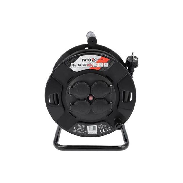 Удлинитель сетевой 40 м на катушке, 16 А, 3-жильный 1,5 мм YATO, фото , изображение 5 | SNABZHENIE.com.ua Удлинитель сетевой 40 м на катушке, 16 А, 3-жильный 1,5 мм YATO, фото , изображение 5 | SNABZHENIE.com.ua