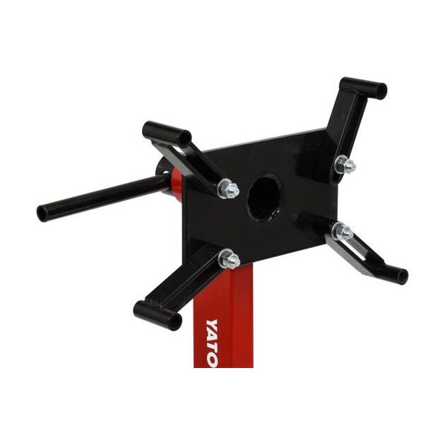 Тележка для монтажу двигунів YATO з обертовим кріпленням на металевих колесах макс. вага 450 кг (YT-55570), фото , зображення 5 | SNABZHENIE.com.ua Тележка для монтажу двигунів YATO з обертовим кріпленням на металевих колесах макс. вага 450 кг (YT-55570), фото , зображення 5 | SNABZHENIE.com.ua