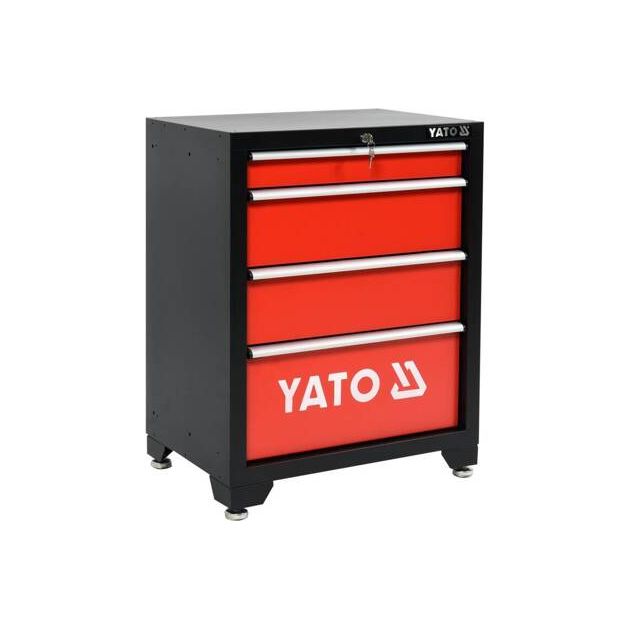 Шкаф для мастерской YATO, 4 ящика, 660x457x863 мм (YT-08933), фото , изображение 5 | SNABZHENIE.com.ua