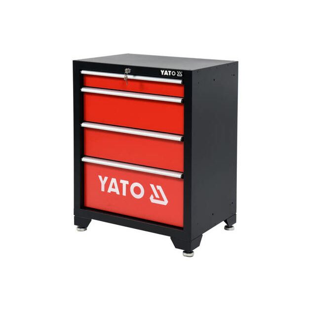 Шкаф для мастерской YATO, 4 ящика, 660x457x863 мм (YT-08933), фото , изображение 9 | SNABZHENIE.com.ua