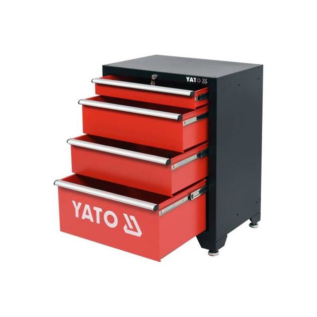 Шкаф для мастерской YATO, 4 ящика, 660x457x863 мм (YT-08933), фото , изображение 13 | SNABZHENIE.com.ua