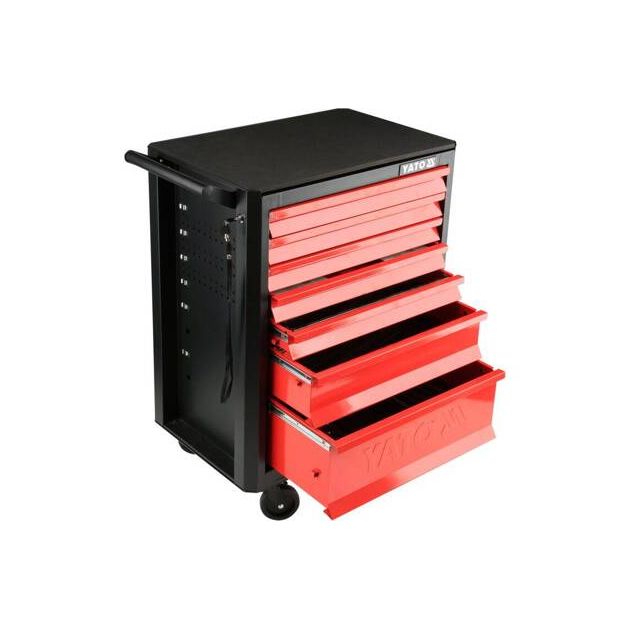 Шкаф-тележка для инструментов YATO с 7 ящиками, 932x665x453 мм, фото , изображение 7 | SNABZHENIE.com.ua Шкаф-тележка для инструментов YATO с 7 ящиками, 932x665x453 мм, фото , изображение 7 | SNABZHENIE.com.ua