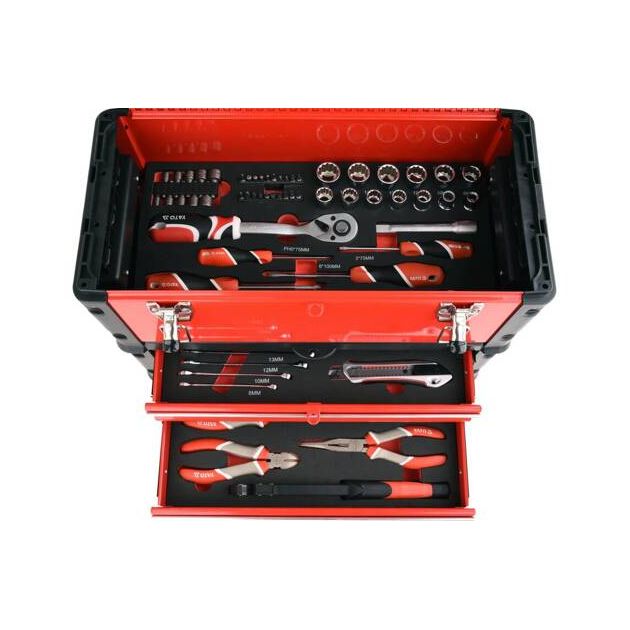 Чемодан-тележка з інструментами YATO 3 секції, на 2-х колесах з висувною ручкою, 78 шт (YT-09104), фото , зображення 19 | SNABZHENIE.com.ua Чемодан-тележка з інструментами YATO 3 секції, на 2-х колесах з висувною ручкою, 78 шт (YT-09104), фото , зображення 19 | SNABZHENIE.com.ua