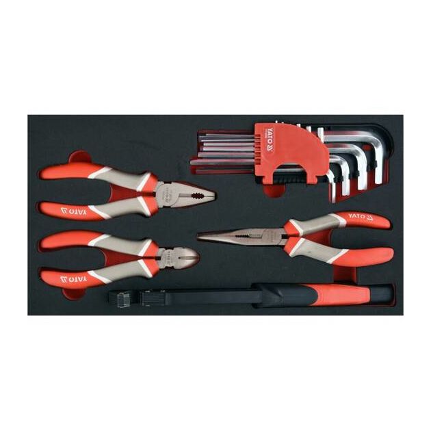 Чемодан-тележка з інструментами YATO 3 секції, на 2-х колесах з висувною ручкою, 78 шт (YT-09104), фото , зображення 25 | SNABZHENIE.com.ua Чемодан-тележка з інструментами YATO 3 секції, на 2-х колесах з висувною ручкою, 78 шт (YT-09104), фото , зображення 25 | SNABZHENIE.com.ua