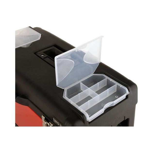 Чемодан-тележка з інструментами YATO 3 секції, на 2-х колесах з висувною ручкою, 78 шт (YT-09104), фото , зображення 13 | SNABZHENIE.com.ua Чемодан-тележка з інструментами YATO 3 секції, на 2-х колесах з висувною ручкою, 78 шт (YT-09104), фото , зображення 13 | SNABZHENIE.com.ua