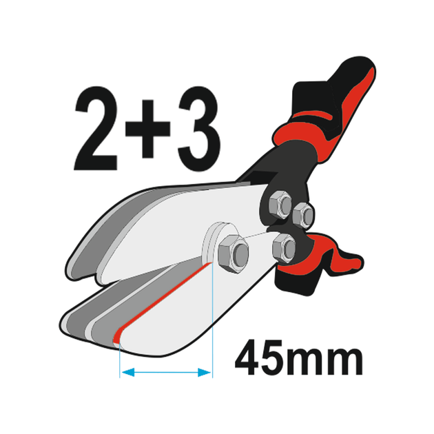 Ножиці по металу для гофрованих труб, діапазон 45 мм, 260 мм YATO (YT-22380), фото , зображення 7 | SNABZHENIE.com.ua