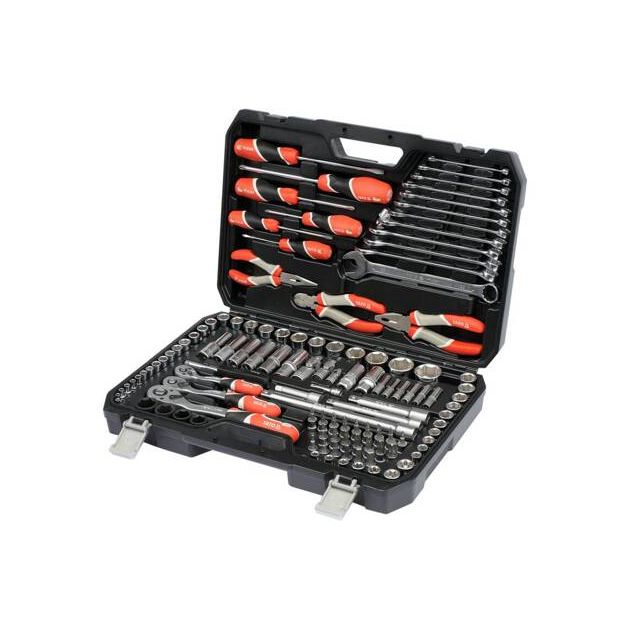 Набор инструментов YATO, квадрат 1/4, 3/8, 1/2, 129 шт., фото , изображение 7 | SNABZHENIE.com.ua