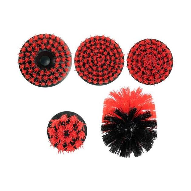 Щітки до дрилі з нейлоновим ворсом YATO і 6-гран. шпинделем, 5 шт. [24/192], фото , зображення 5 | SNABZHENIE.com.ua