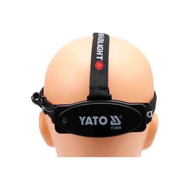 Фонарь диодный на лоб, 3 режима, красный свет, YATO YT-08590, фото , изображение 10 | SNABZHENIE.com.ua