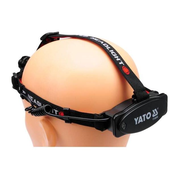 Фонарь диодный на лоб, 3 режима, красный свет, YATO YT-08590, фото , изображение 16 | SNABZHENIE.com.ua