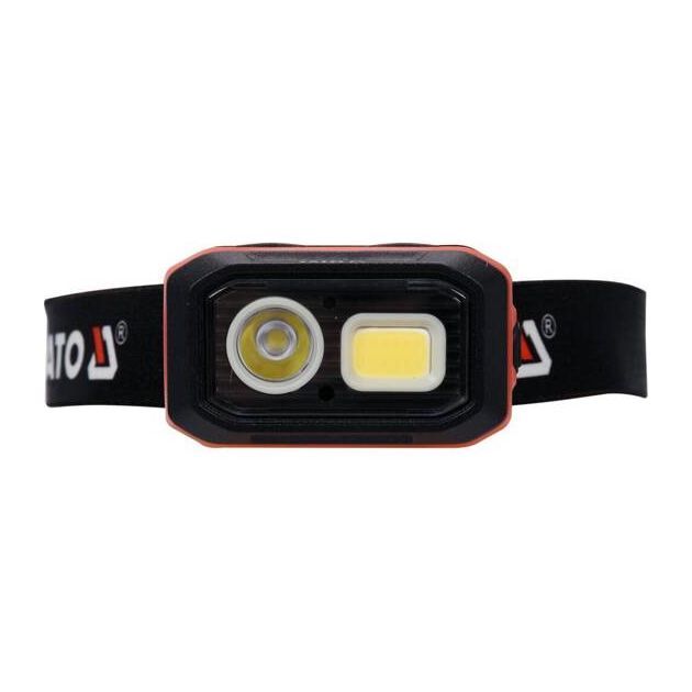 Ліхтар COB-діодний на чоло YATO з датчиком руху, живлення від 3x AAA акумуляторів 3,7 В 1000 мАгод, 500 Lm, фото , зображення 7 | SNABZHENIE.com.ua