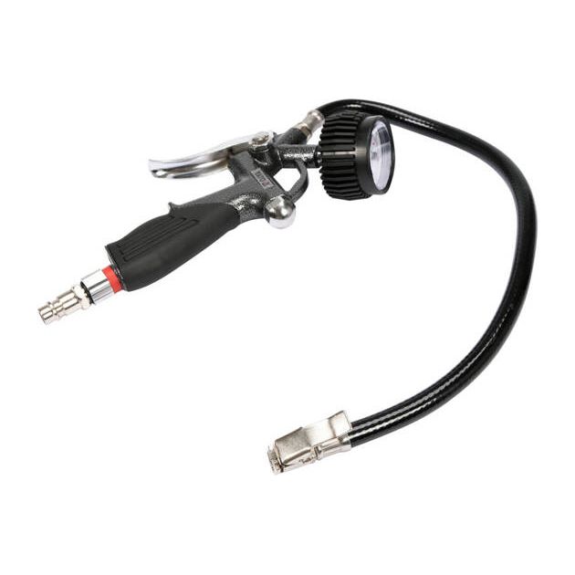 Пістолет для накачки шин з манометром P до 1 MPa, обертове з'єднання 1/4 YATO (YT-23701), фото , зображення 3 | SNABZHENIE.com.ua