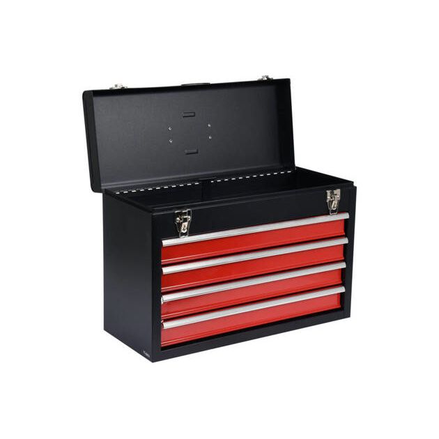 Металлический ящик для инструмента YATO с 4 ящиками, 218x360x520 мм, фото , изображение 4 | SNABZHENIE.com.ua