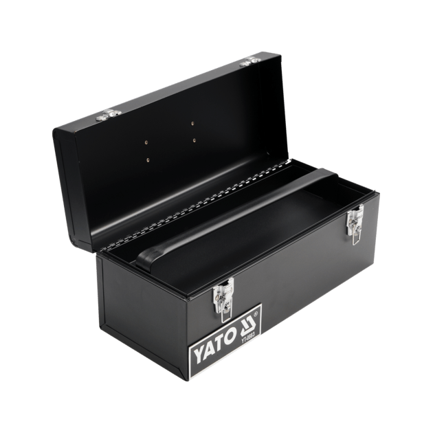 Металлический ящик для инструмента YATO 428x180x180 мм (YT-0883), фото , изображение 7 | SNABZHENIE.com.ua
