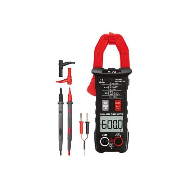 Мультиметр-клещи YATO TRUE RMS для измерения AC/DC и температуры, фото , изображение 11 | SNABZHENIE.com.ua Мультиметр-клещи YATO TRUE RMS для измерения AC/DC и температуры, фото , изображение 11 | SNABZHENIE.com.ua