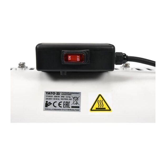 Обігрівач інфрачервоний LOW GLARE YATO, електричний - 230 В, 1500 Вт, фото , зображення 7 | SNABZHENIE.com.ua Обігрівач інфрачервоний LOW GLARE YATO, електричний - 230 В, 1500 Вт, фото , зображення 7 | SNABZHENIE.com.ua