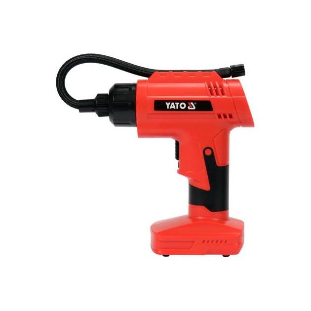 Компресор акумуляторний YATO 120Вт, Li-Ion, 2 Агод, 1 MPa, 25 л/хв, кабель 25 см, зарядний пристрій, фото , зображення 7 | SNABZHENIE.com.ua