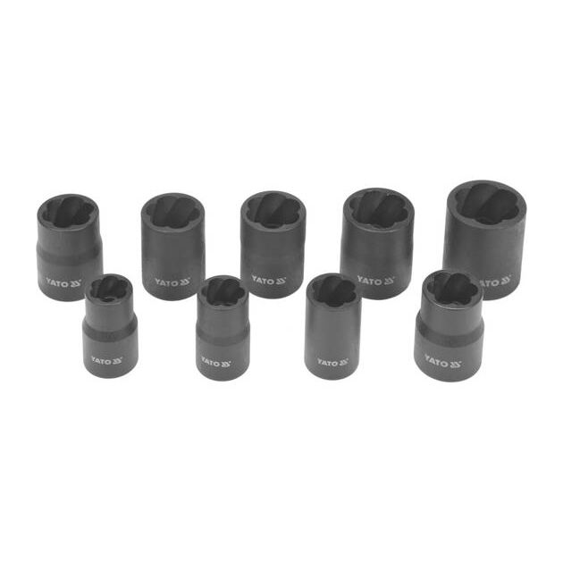 Набір головок для видалення зламаних гвинтів, 3/8 YATO (YT-0603), фото , зображення 4 | SNABZHENIE.com.ua Набір головок для видалення зламаних гвинтів, 3/8 YATO (YT-0603), фото , зображення 4 | SNABZHENIE.com.ua