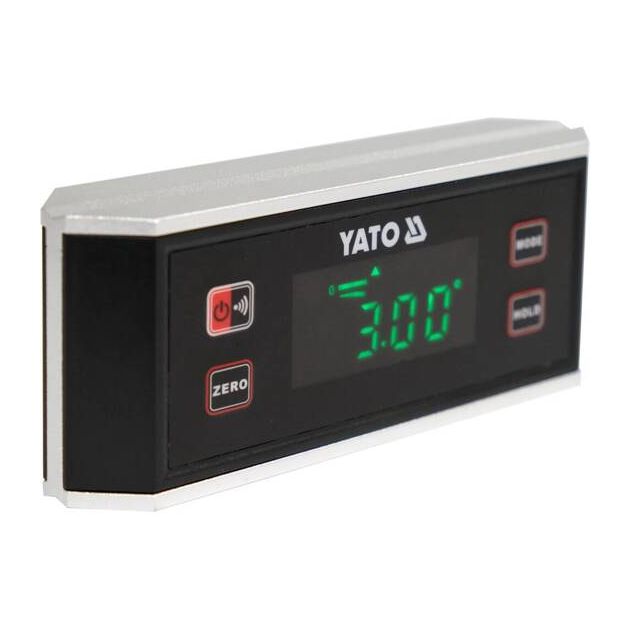 Электронный уровень YATO 150 мм с дисплеем и магнитом, AAA, фото , изображение 5 | SNABZHENIE.com.ua