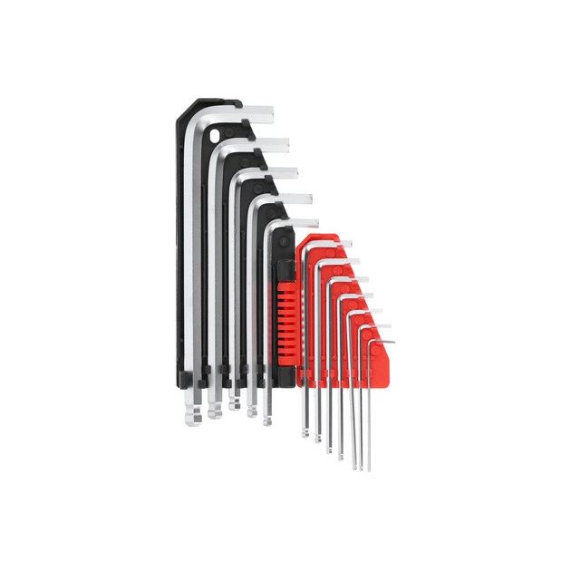 Ключі 6-гранні, Г-подібні дюймові YATO з кульовим наконечником, подовжені, компл. 12 шт. [6/36], фото , зображення 3 | SNABZHENIE.com.ua